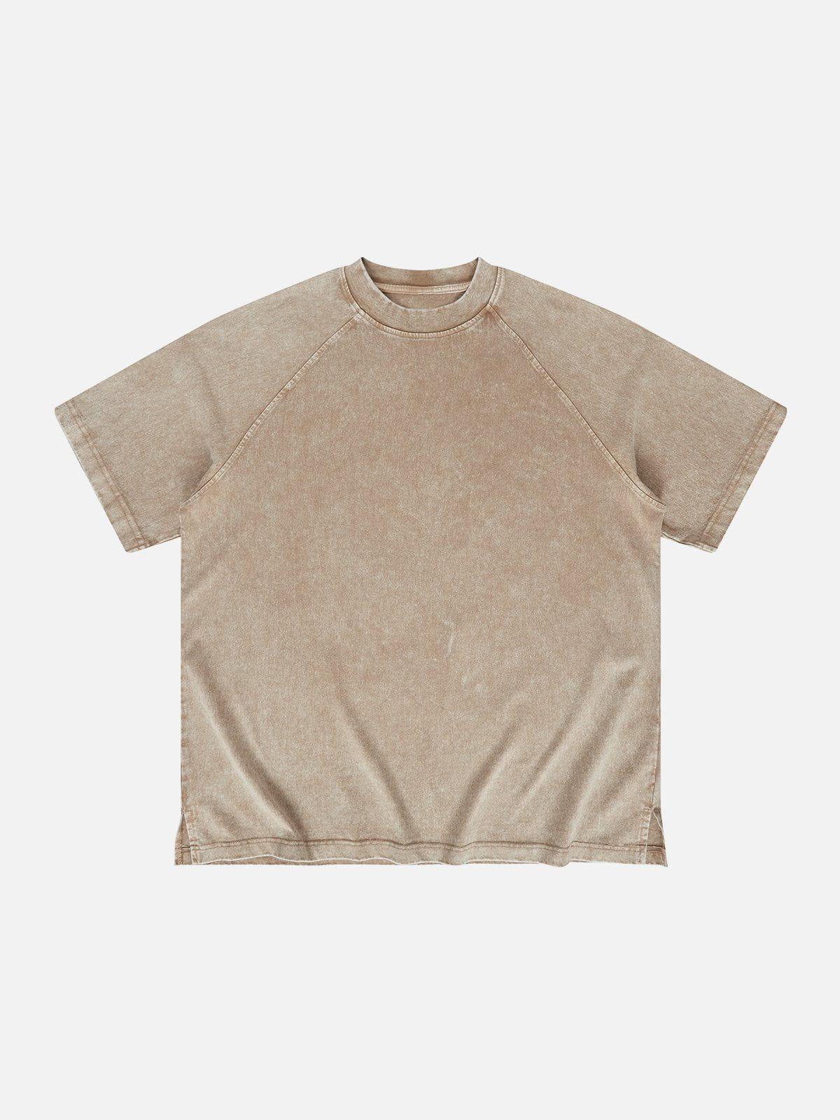 Sneakerland™ - Solid Washed Essential Cotton Tee - tntwear1