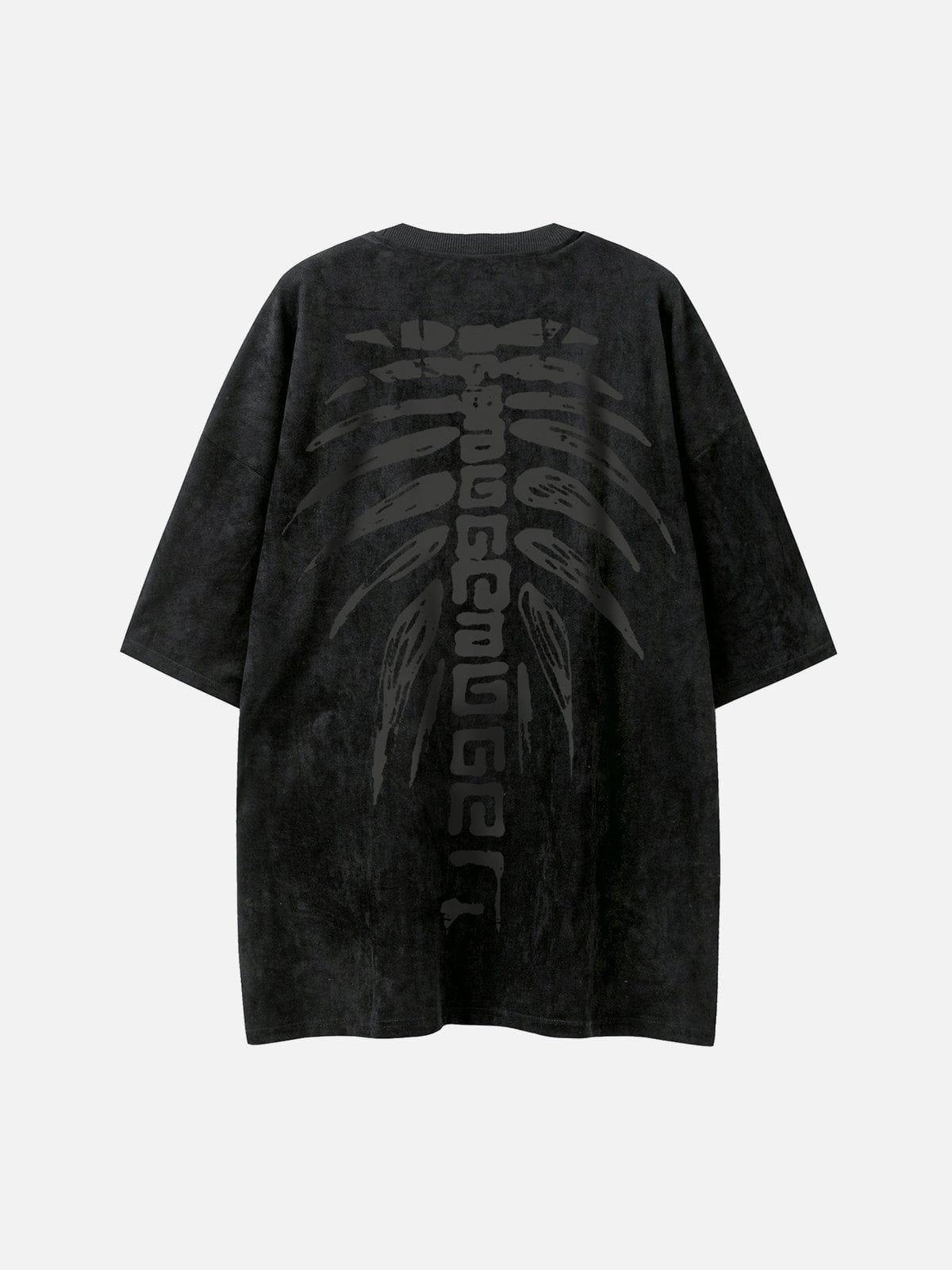 Sneakerland™ - Spine Skeleton Print Tee - tntwear1