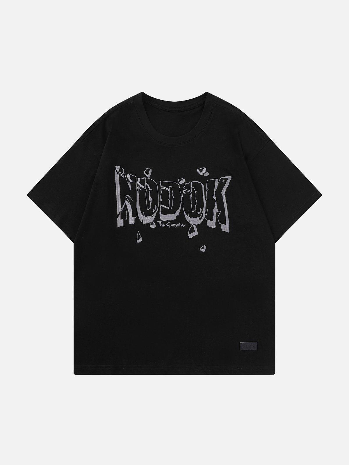 Sneakerland™ - Sponge Embroidered Letter Tee - tntwear1