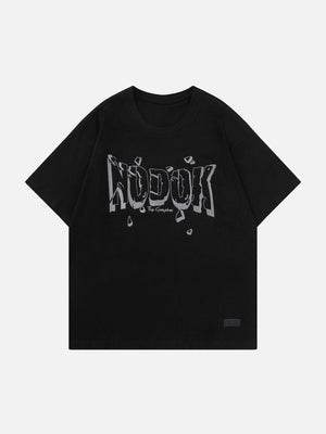 Sneakerland™ - Sponge Embroidered Letter Tee - tntwear1