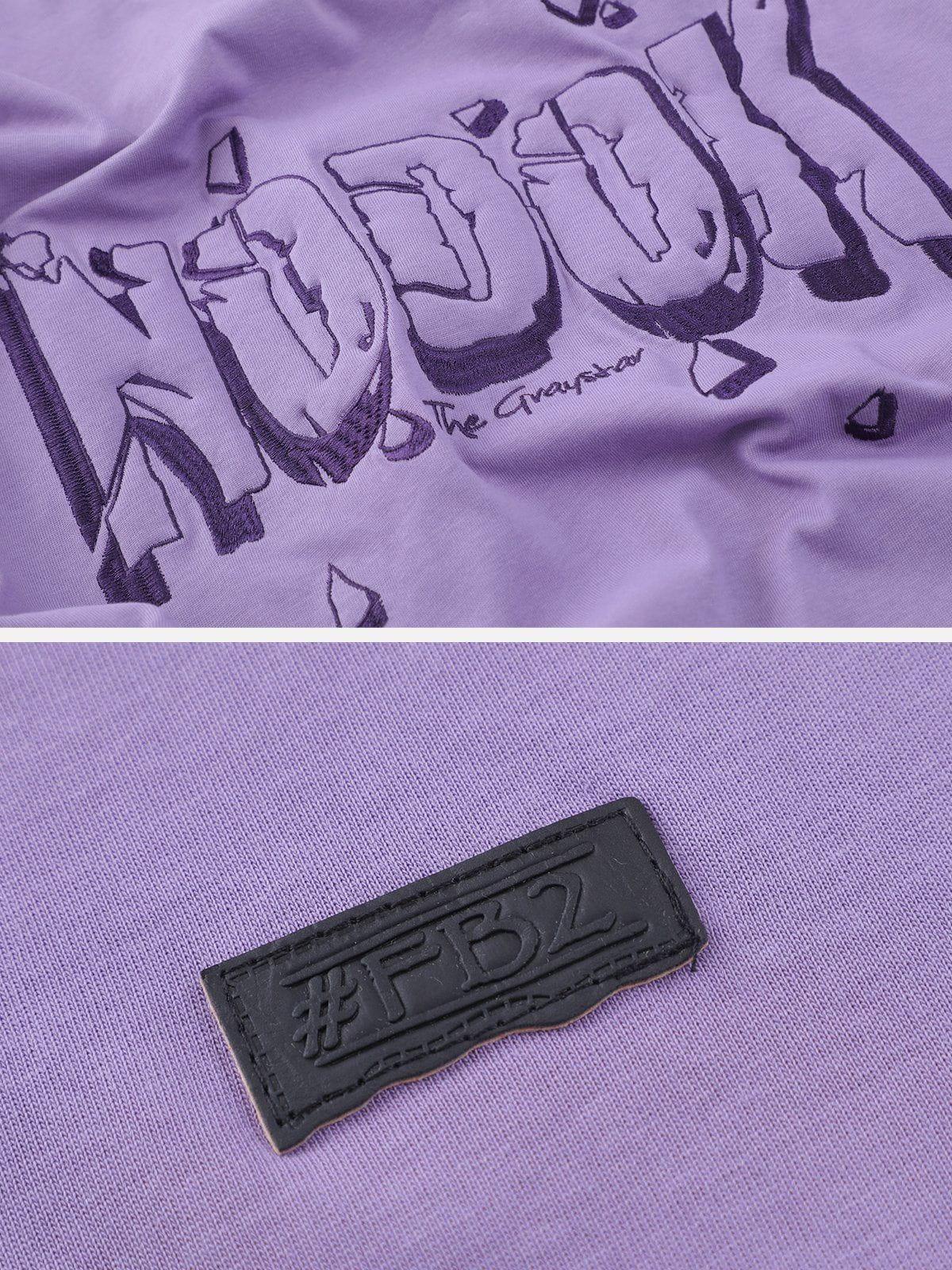 Sneakerland™ - Sponge Embroidered Letter Tee - tntwear1