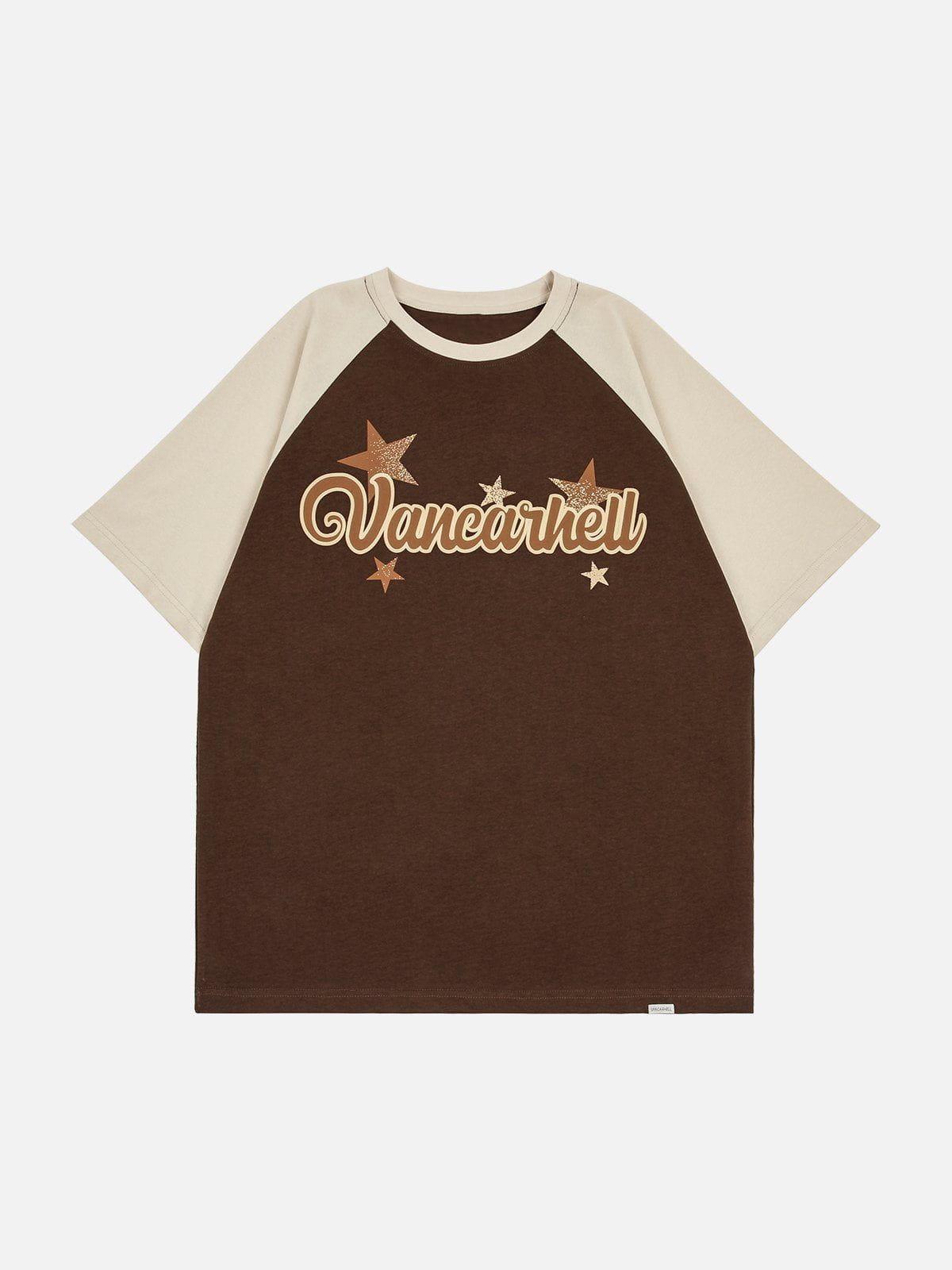 Sneakerland™ - Star Alphabet Pattern Tee - tntwear1