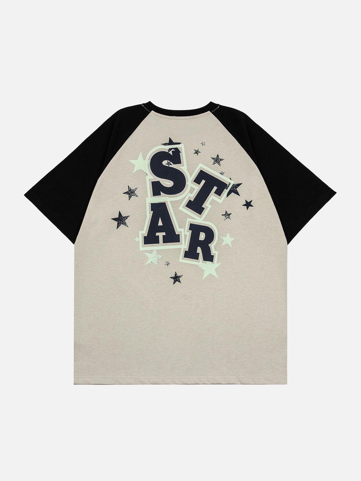 Sneakerland™ - Star Alphabet Pattern Tee - tntwear1