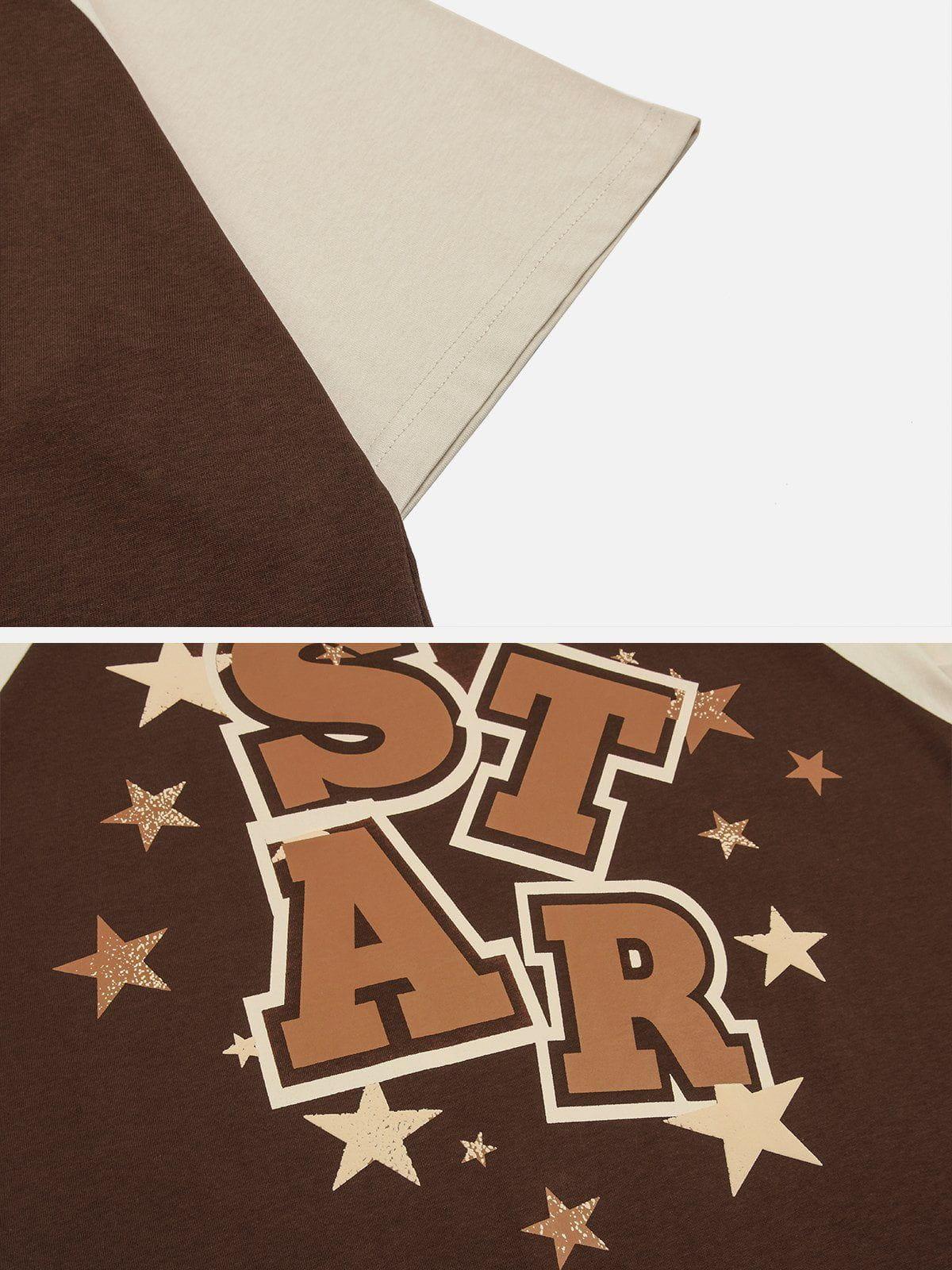 Sneakerland™ - Star Alphabet Pattern Tee - tntwear1