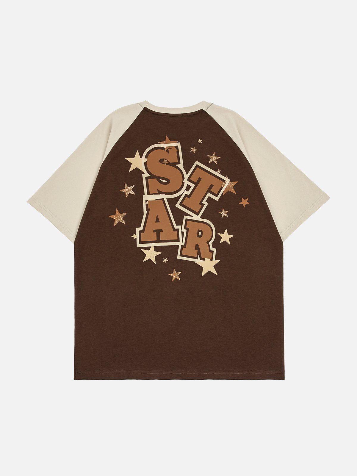 Sneakerland™ - Star Alphabet Pattern Tee - tntwear1