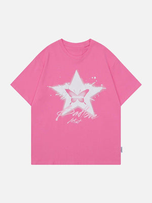 Sneakerland™ - Star Butterfly Print Tee - tntwear1