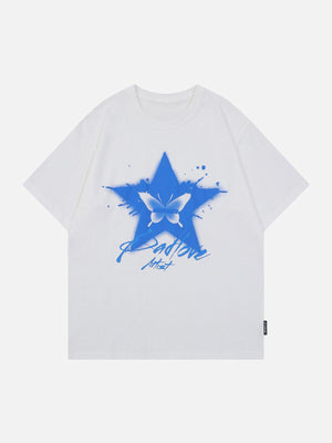 Sneakerland™ - Star Butterfly Print Tee - tntwear1