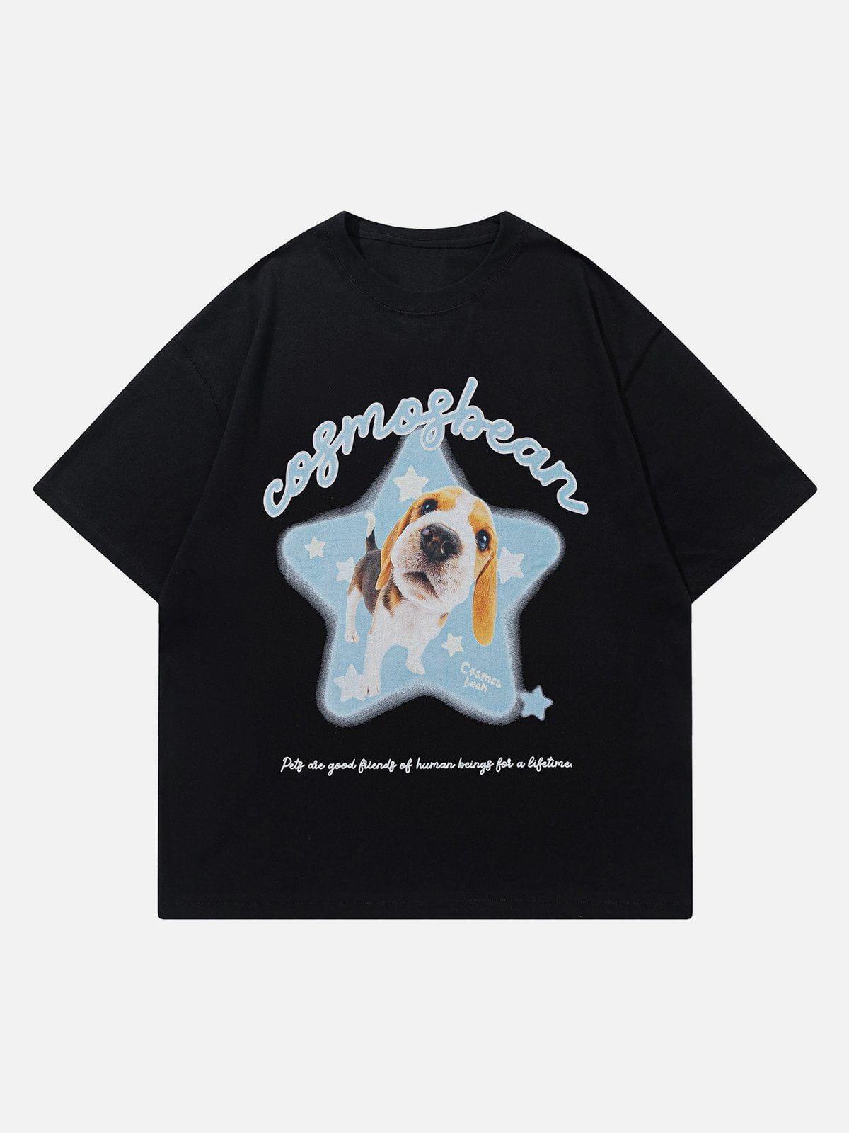 Sneakerland™ - Star Dog Print Tee - tntwear1