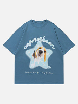 Sneakerland™ - Star Dog Print Tee - tntwear1