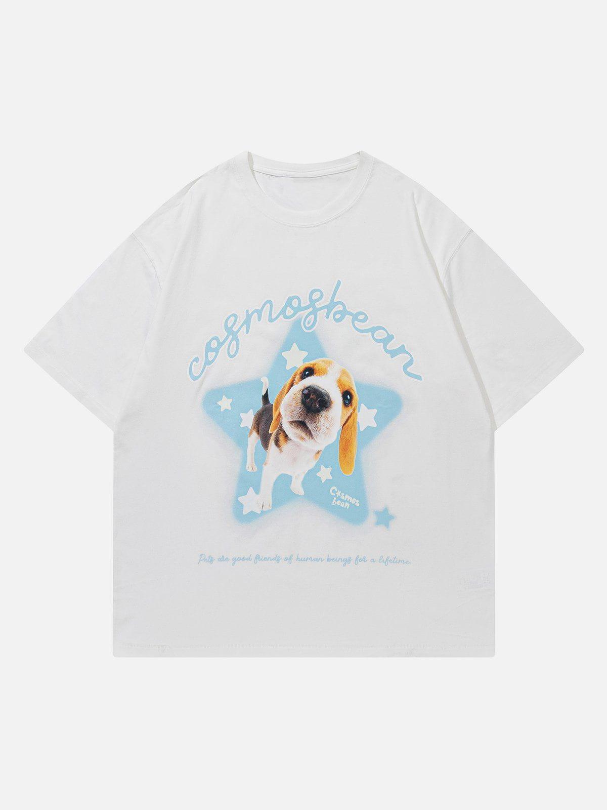 Sneakerland™ - Star Dog Print Tee - tntwear1