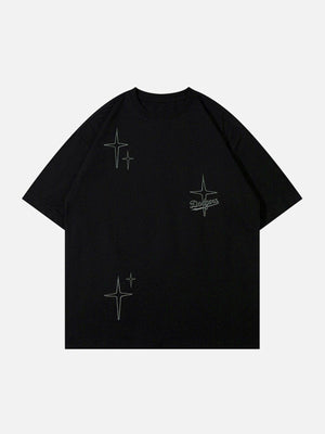 Sneakerland™ - Star Embroidery Print Tee - tntwear1