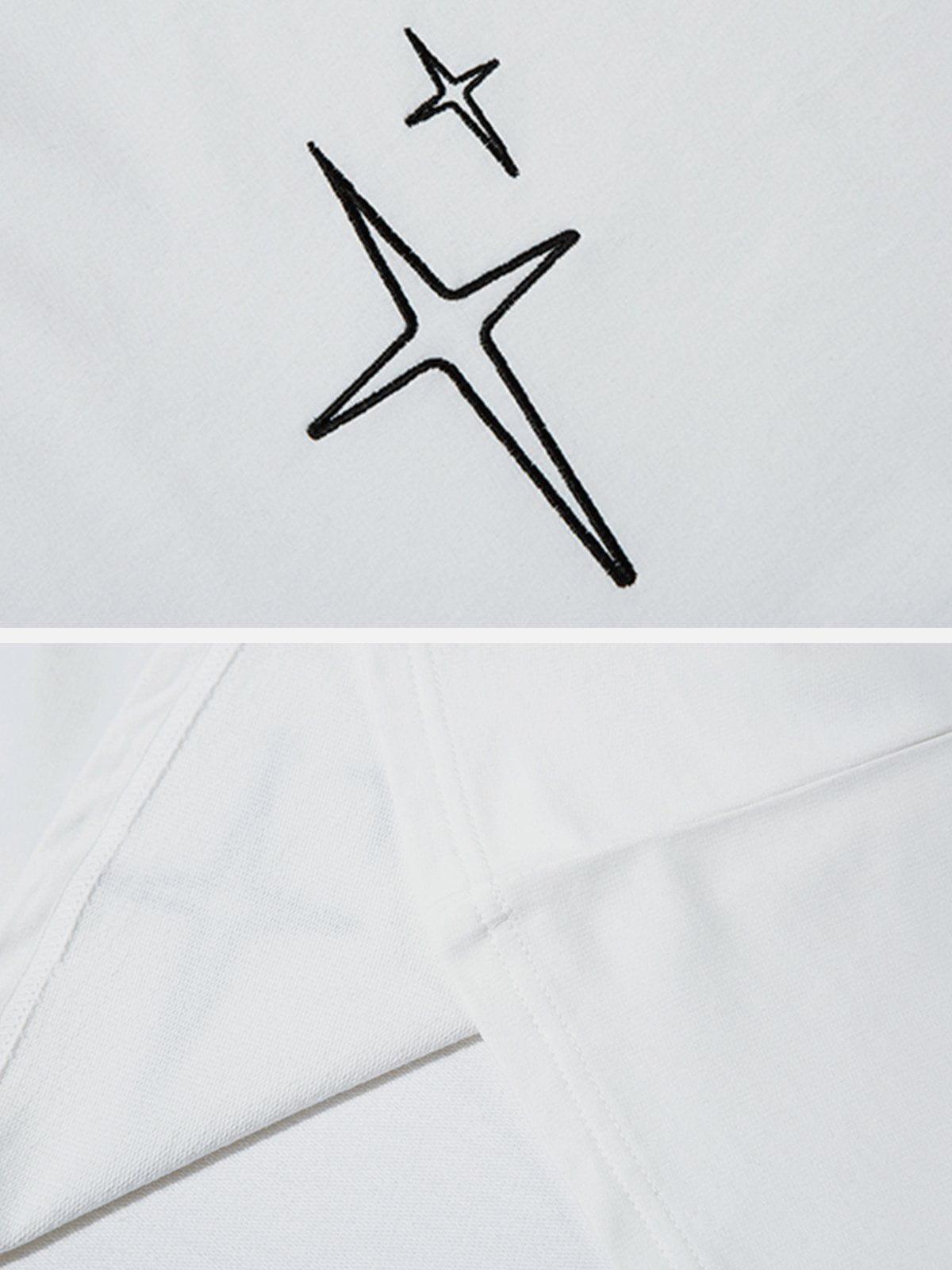 Sneakerland™ - Star Embroidery Print Tee - tntwear1