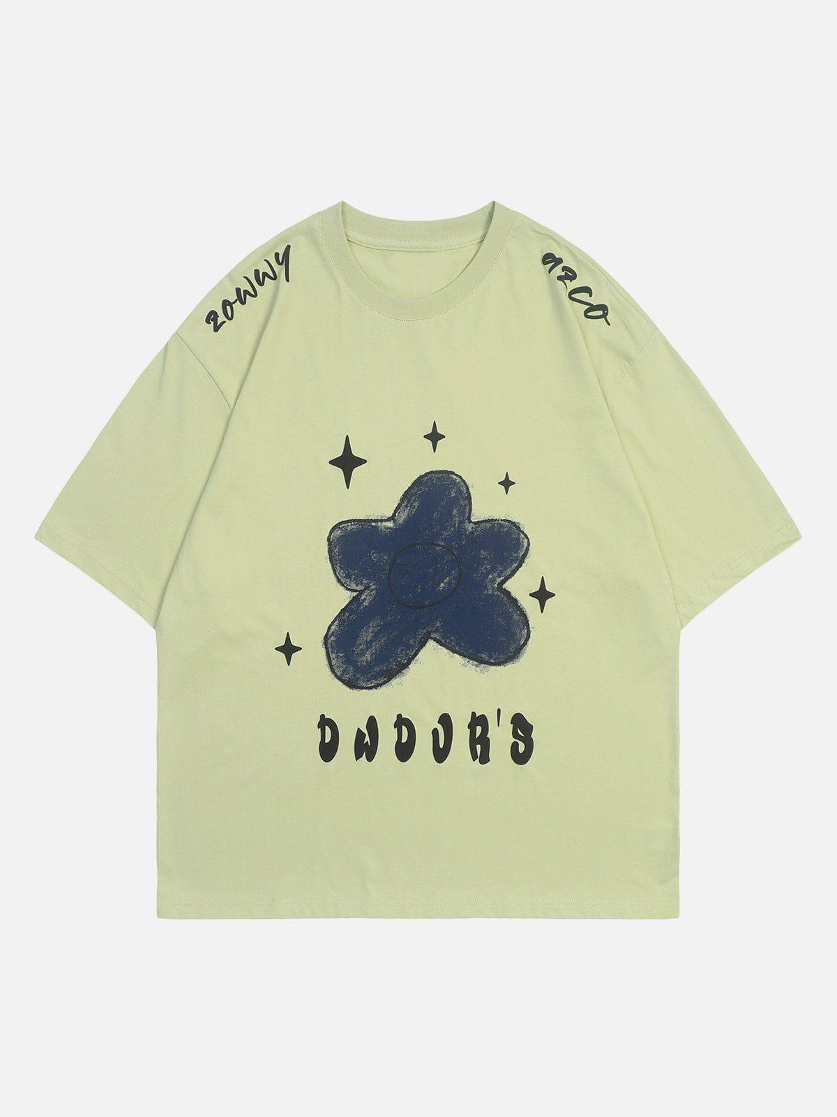 Sneakerland™ - Star Flower Print Tee - tntwear1