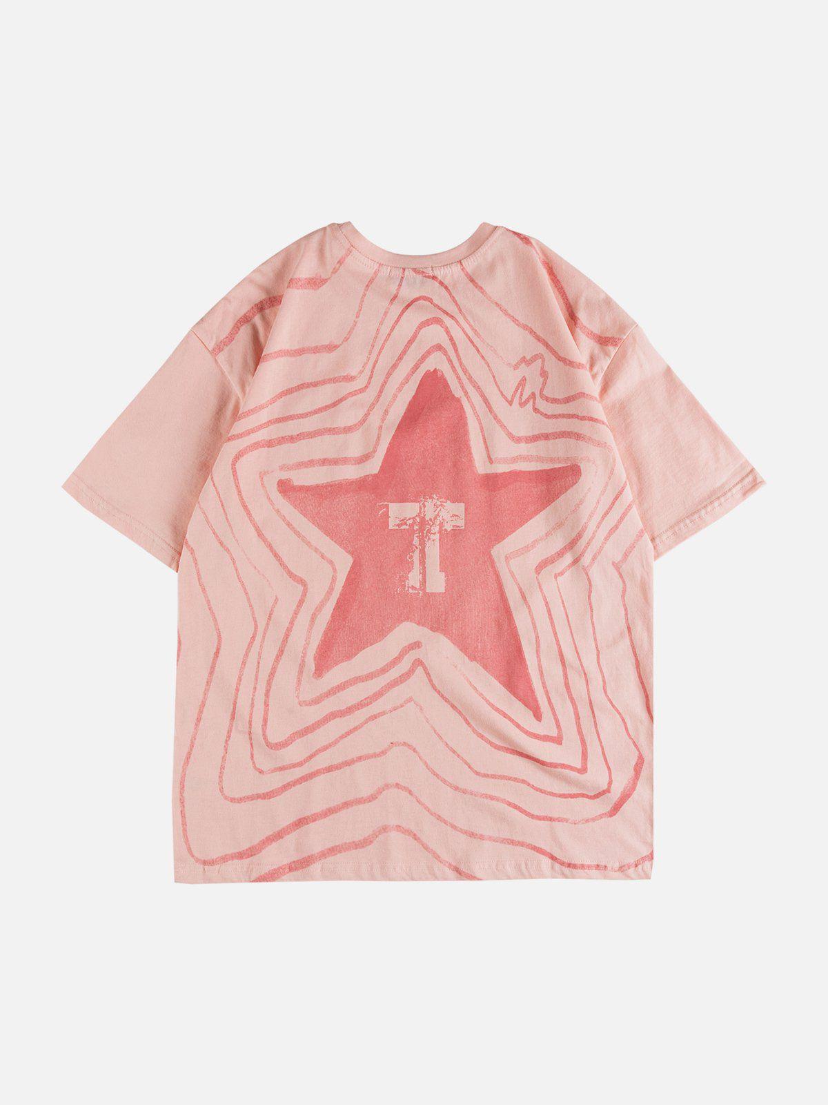 Sneakerland™ - Star Gradient Graffiti Tee - tntwear1