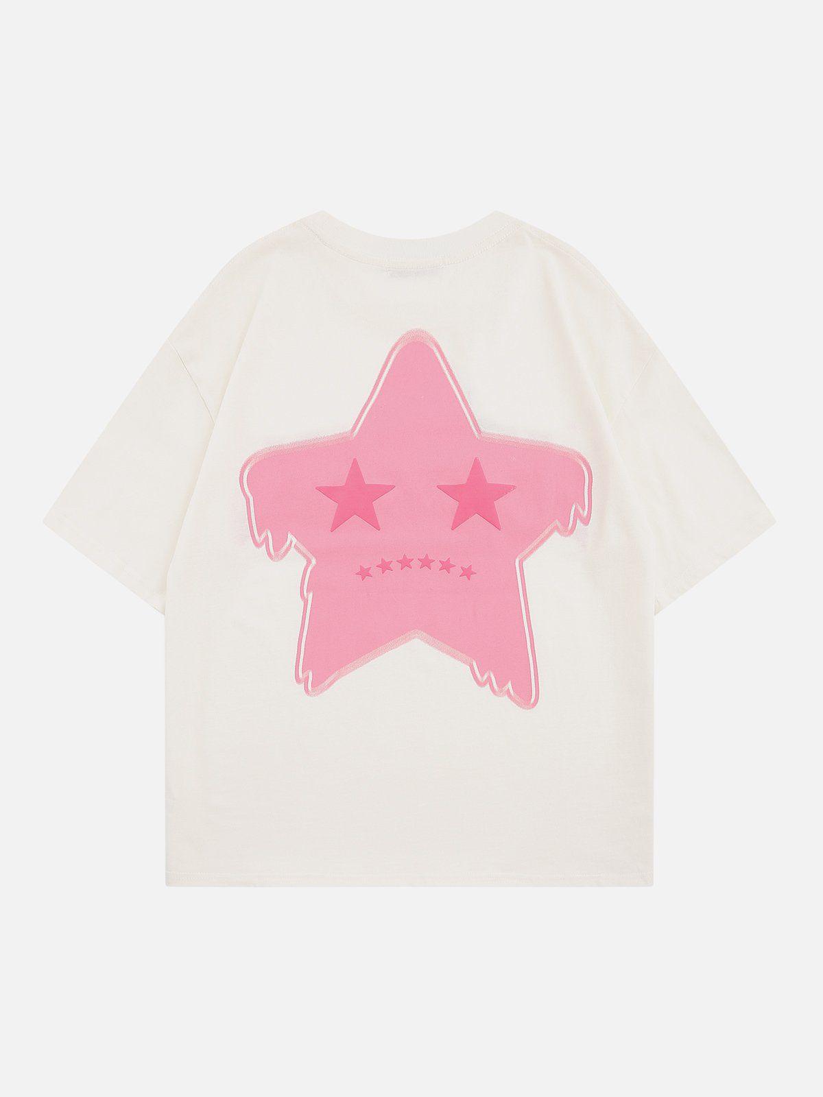 Sneakerland™ - Stars Flocked Graphic Tee - tntwear1