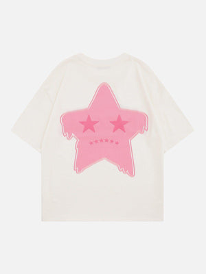 Sneakerland™ - Stars Flocked Graphic Tee - tntwear1