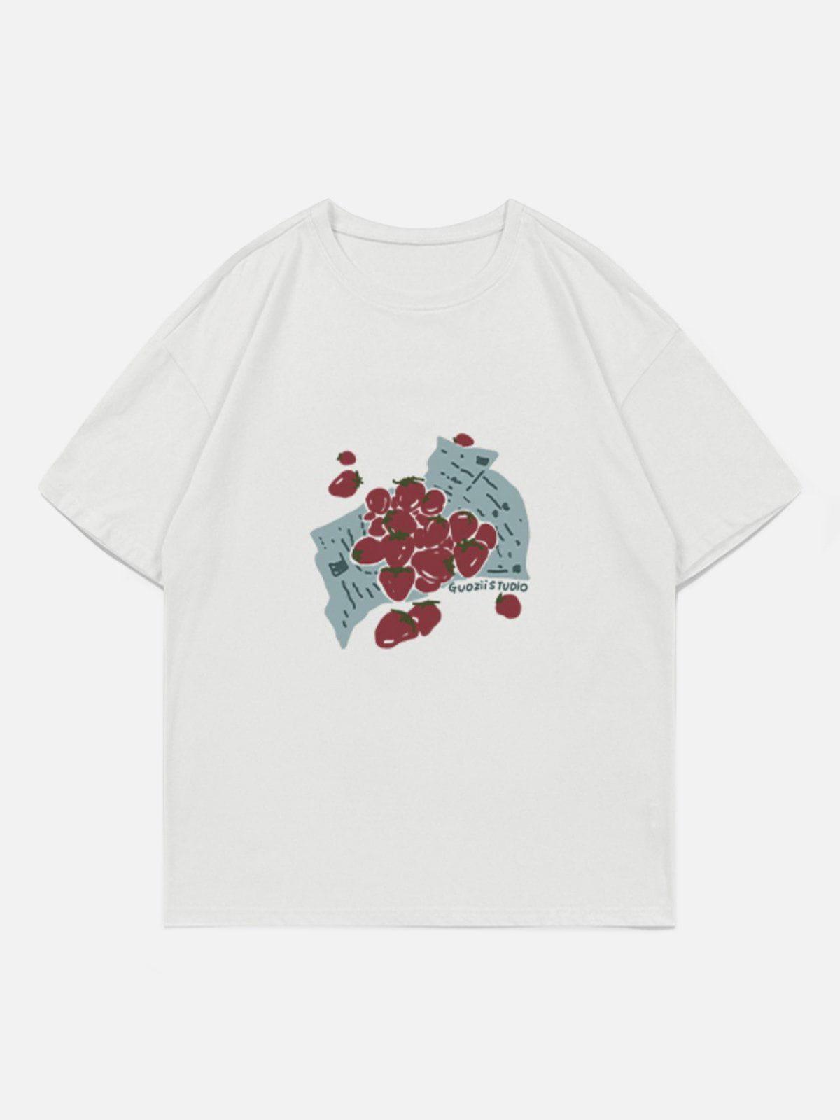 Sneakerland™ - Strawberries Print Tee - tntwear1