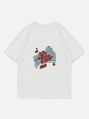 Sneakerland™ - Strawberries Print Tee - tntwear1