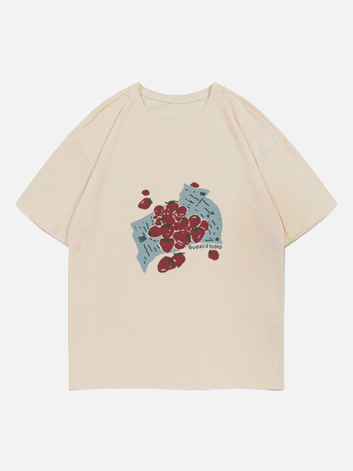 Sneakerland™ - Strawberries Print Tee - tntwear1