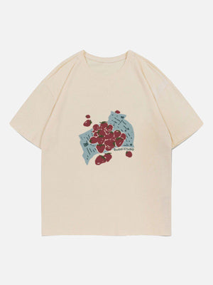 Sneakerland™ - Strawberries Print Tee - tntwear1