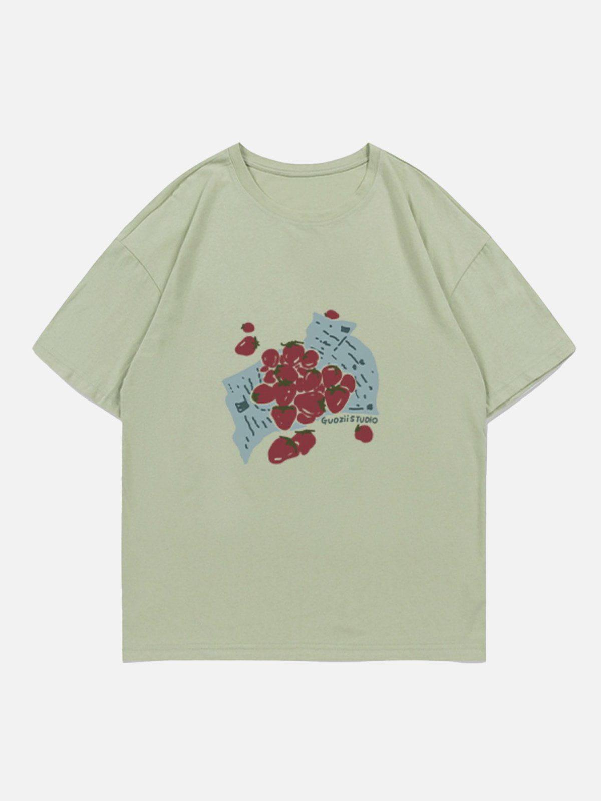 Sneakerland™ - Strawberries Print Tee - tntwear1