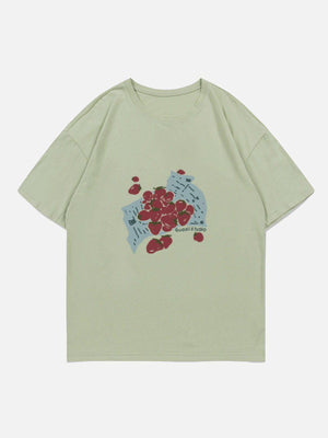 Sneakerland™ - Strawberries Print Tee - tntwear1