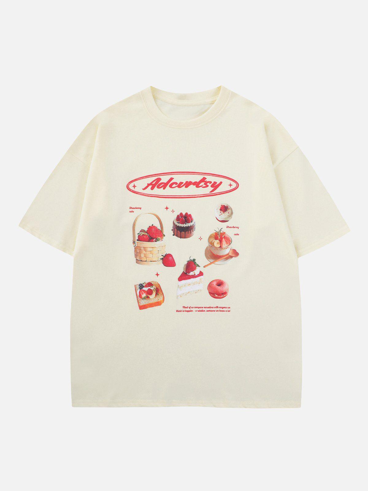 Sneakerland™ - Strawberry Cake Print Tee - tntwear1