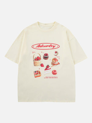 Sneakerland™ - Strawberry Cake Print Tee - tntwear1