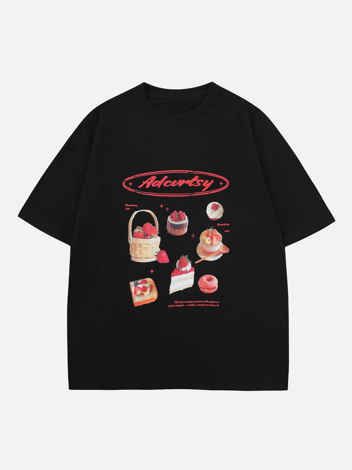 Sneakerland™ - Strawberry Cake Print Tee - tntwear1