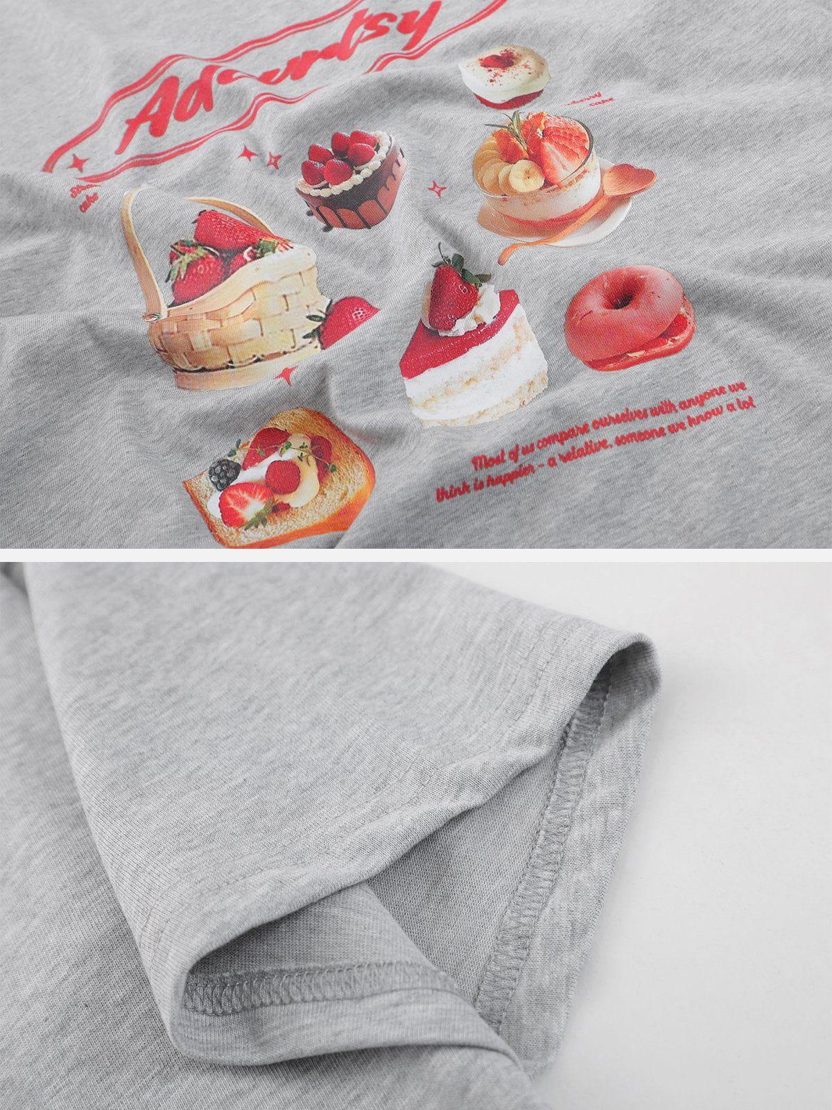 Sneakerland™ - Strawberry Cake Print Tee - tntwear1