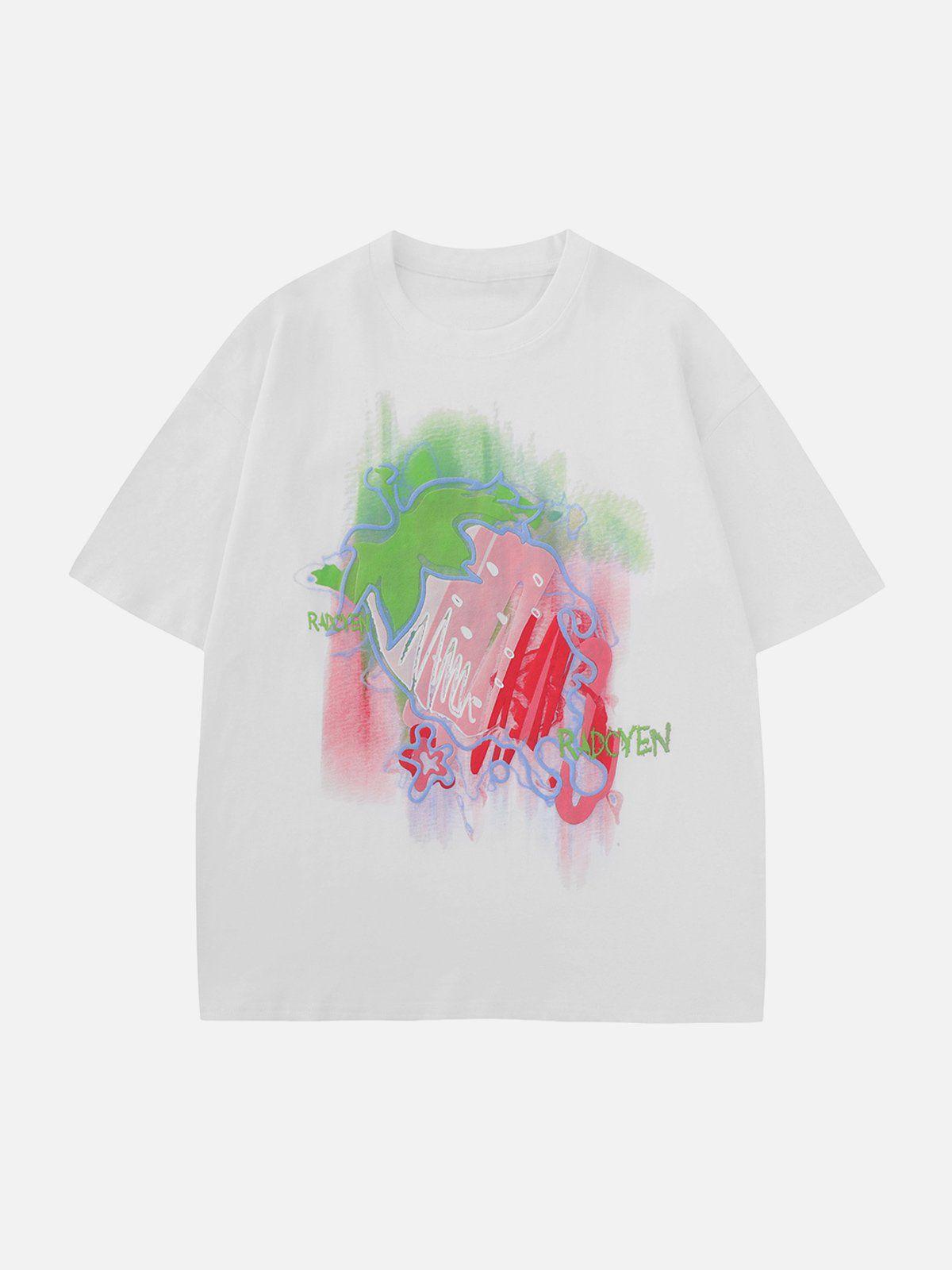 Sneakerland™ - Strawberry Embroidery Tee - tntwear1