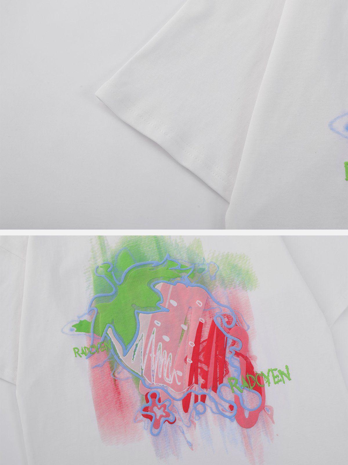 Sneakerland™ - Strawberry Embroidery Tee - tntwear1