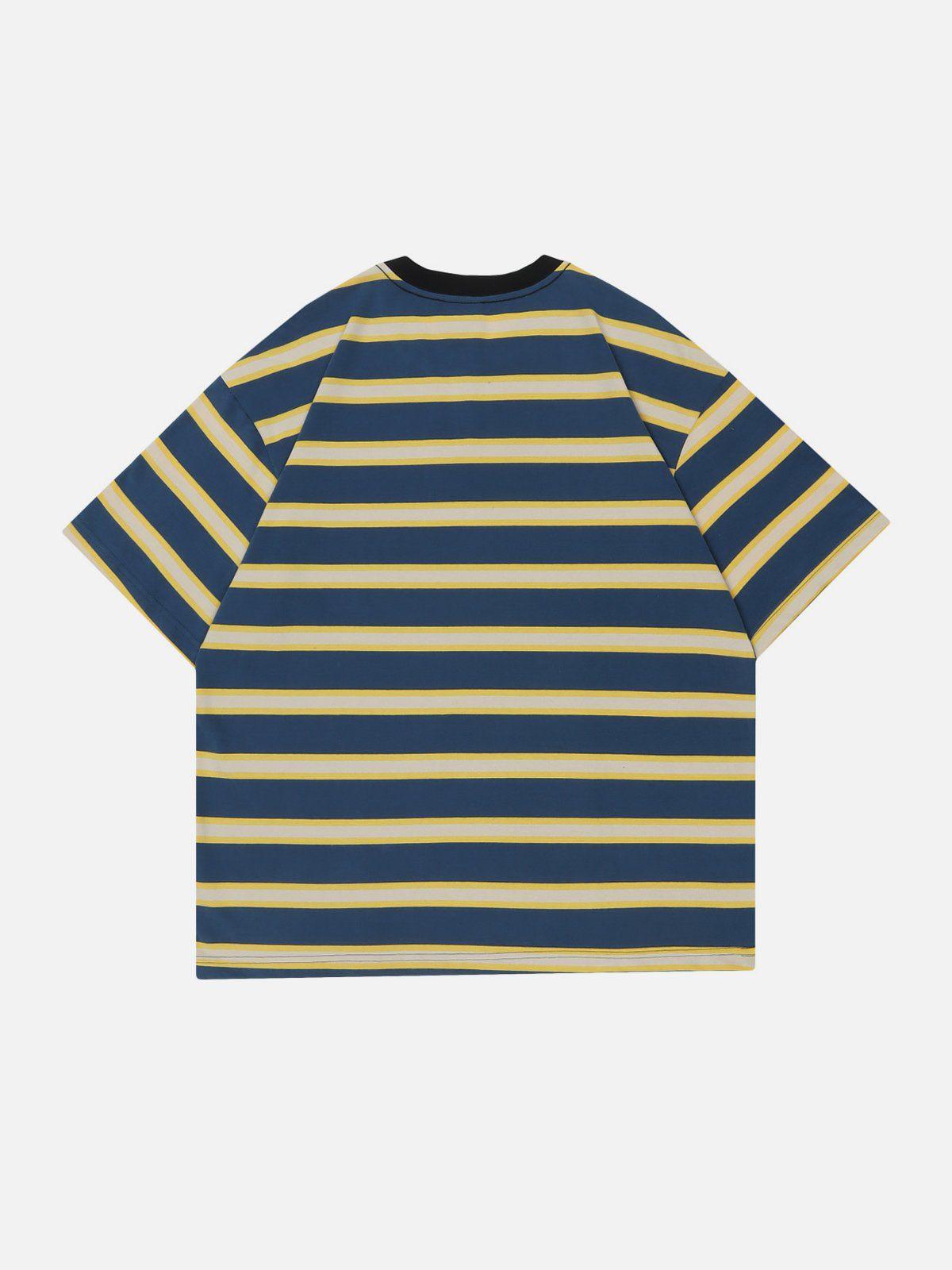 Sneakerland™ - Striped Clashing Colours Tee - tntwear1