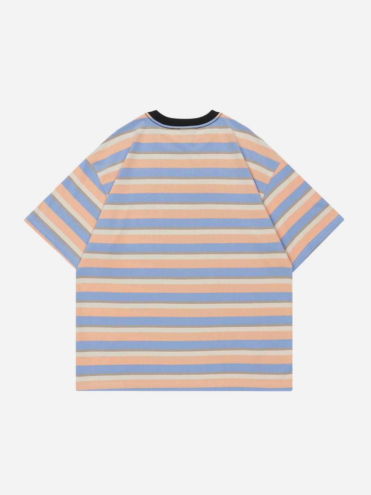 Sneakerland™ - Striped Contrast Tee - tntwear1