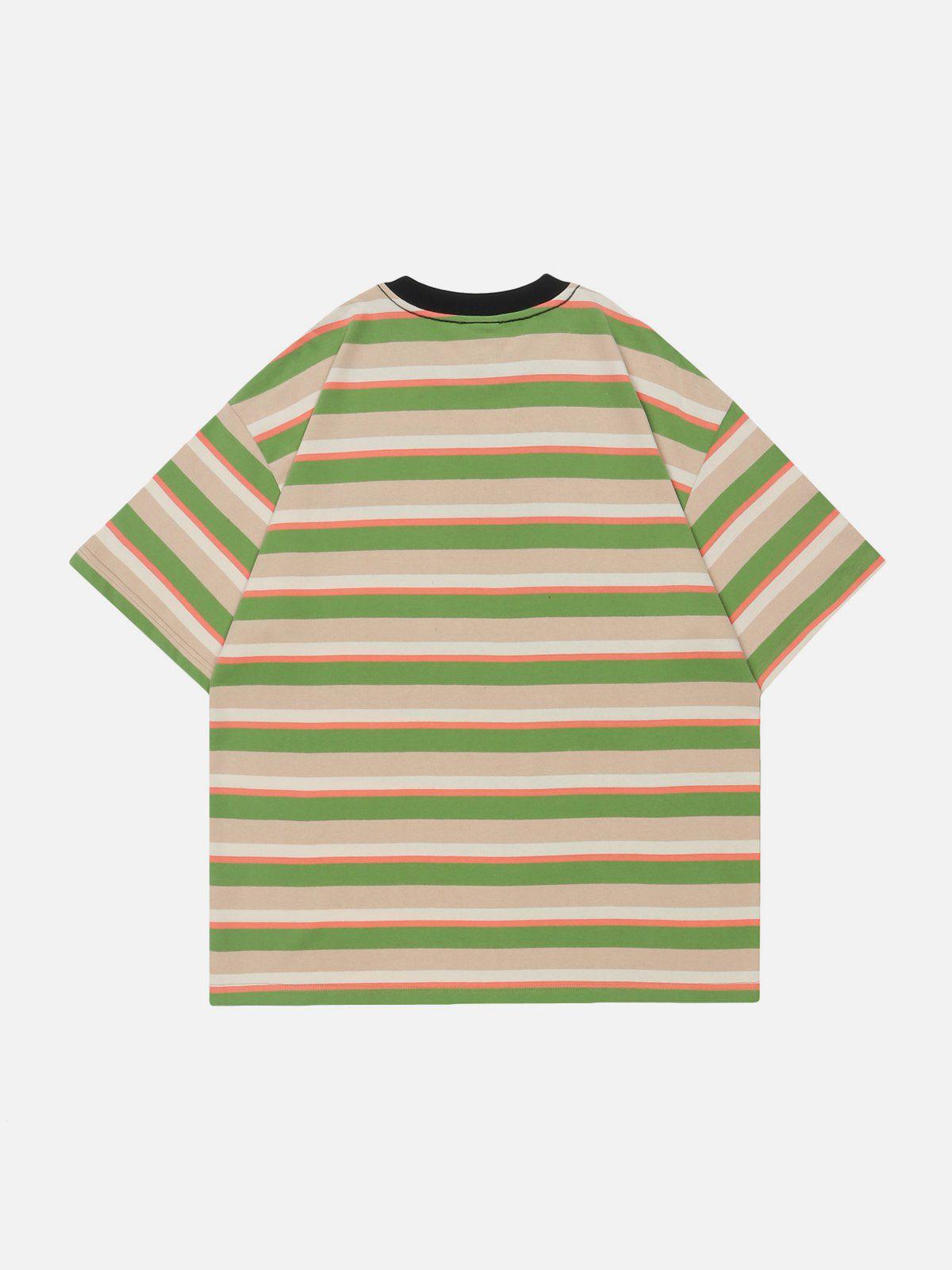 Sneakerland™ - Striped Contrast Tee - tntwear1