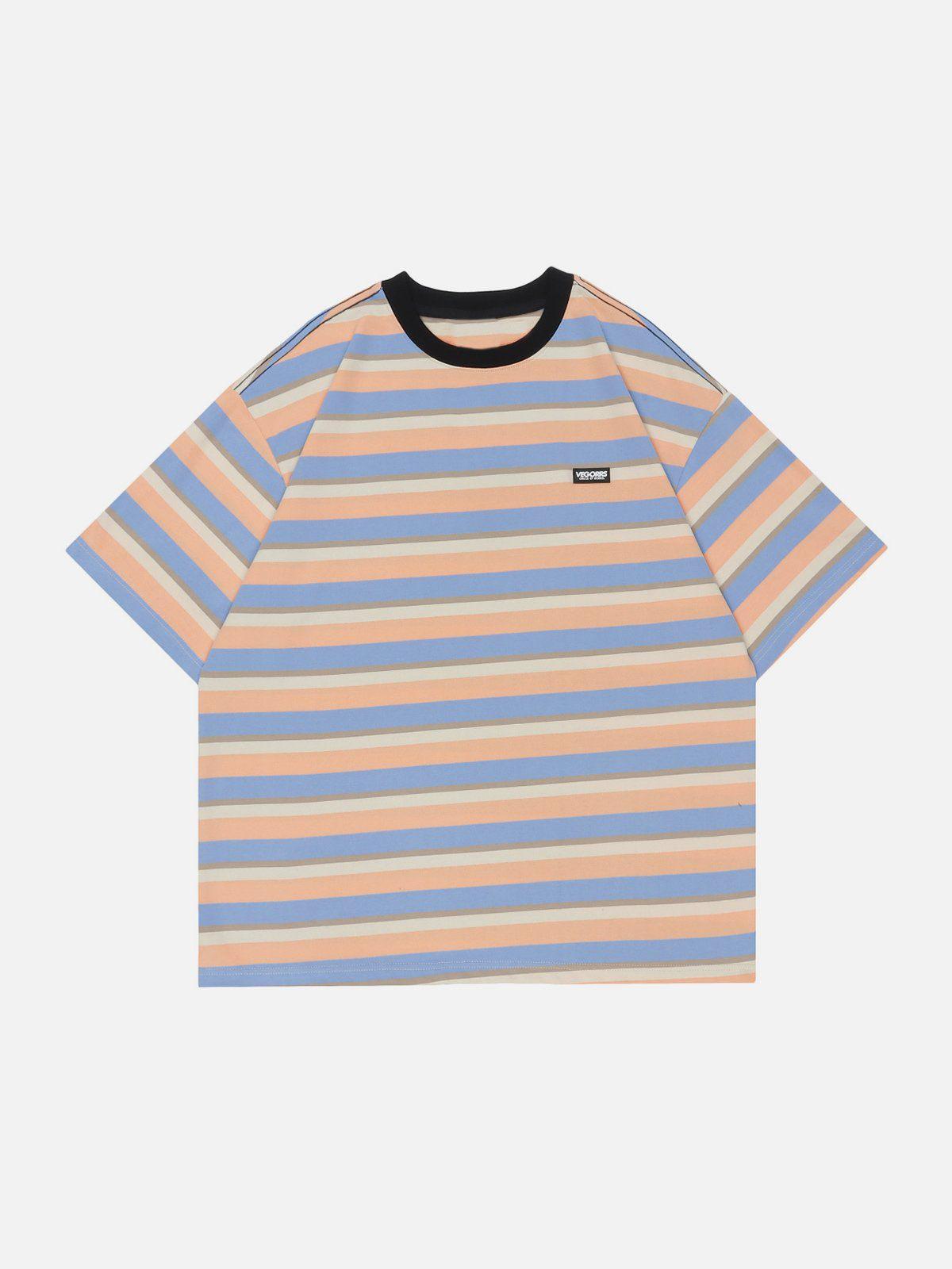 Sneakerland™ - Striped Contrast Tee - tntwear1