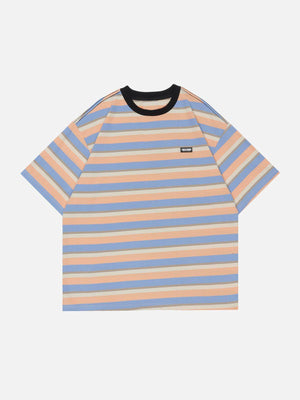 Sneakerland™ - Striped Contrast Tee - tntwear1