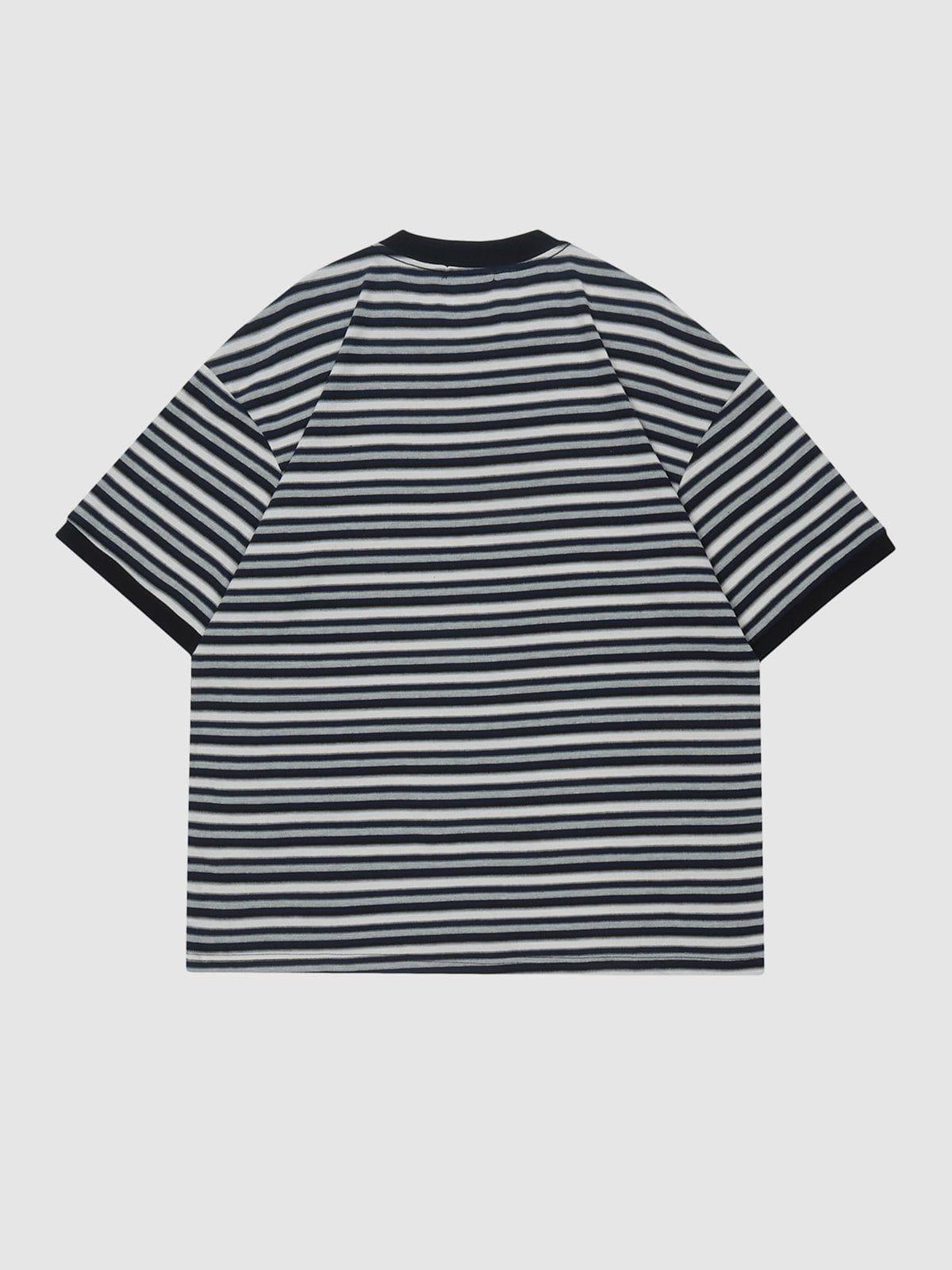 Sneakerland™ - Stripes Color Clash Tee - tntwear1