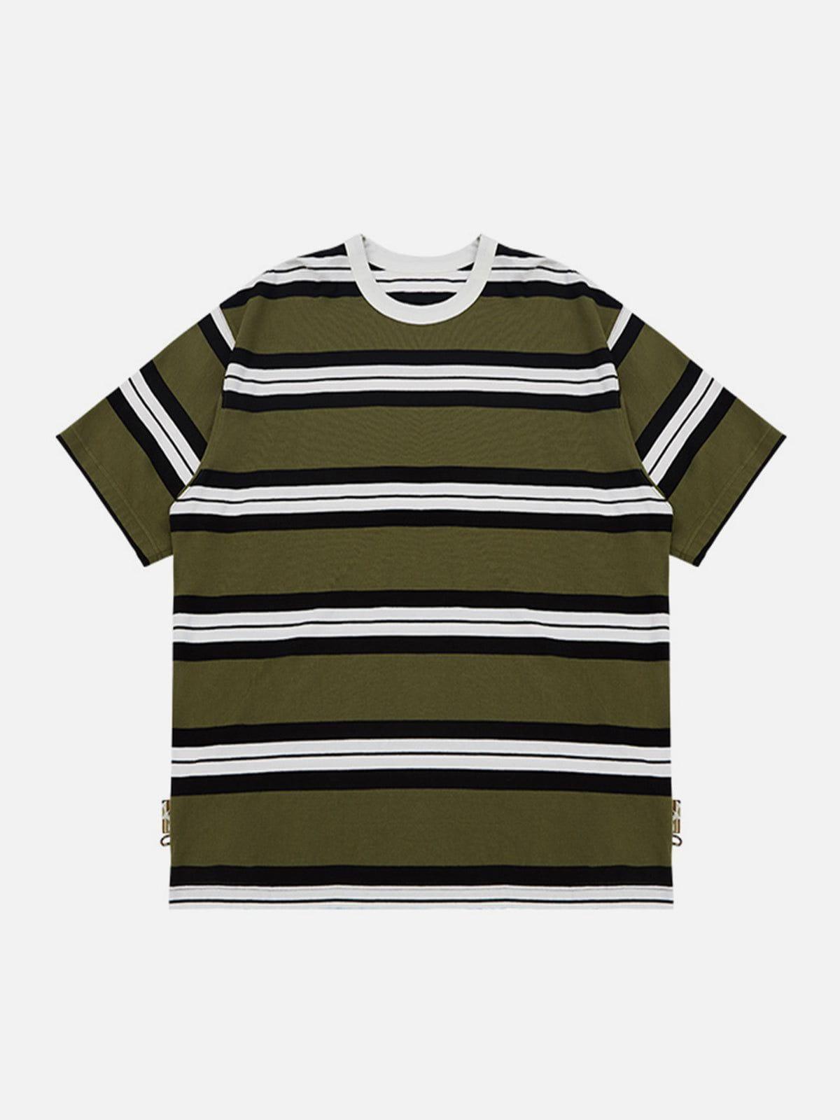 Sneakerland™ - Stripes Print Cotton Tee - tntwear1