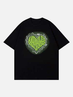 Sneakerland™ - Suede Foam Heart Print Tee - tntwear1