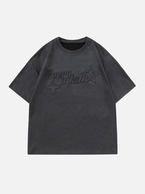 Sneakerland™ - Suede Star Embossed Tee - tntwear1