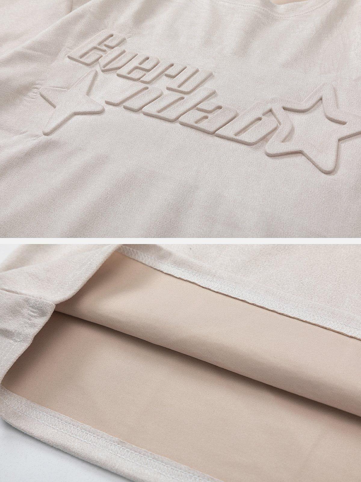 Sneakerland™ - Suede Star Embossed Tee - tntwear1