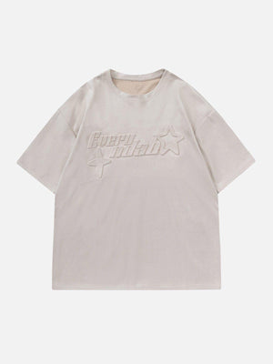 Sneakerland™ - Suede Star Embossed Tee - tntwear1