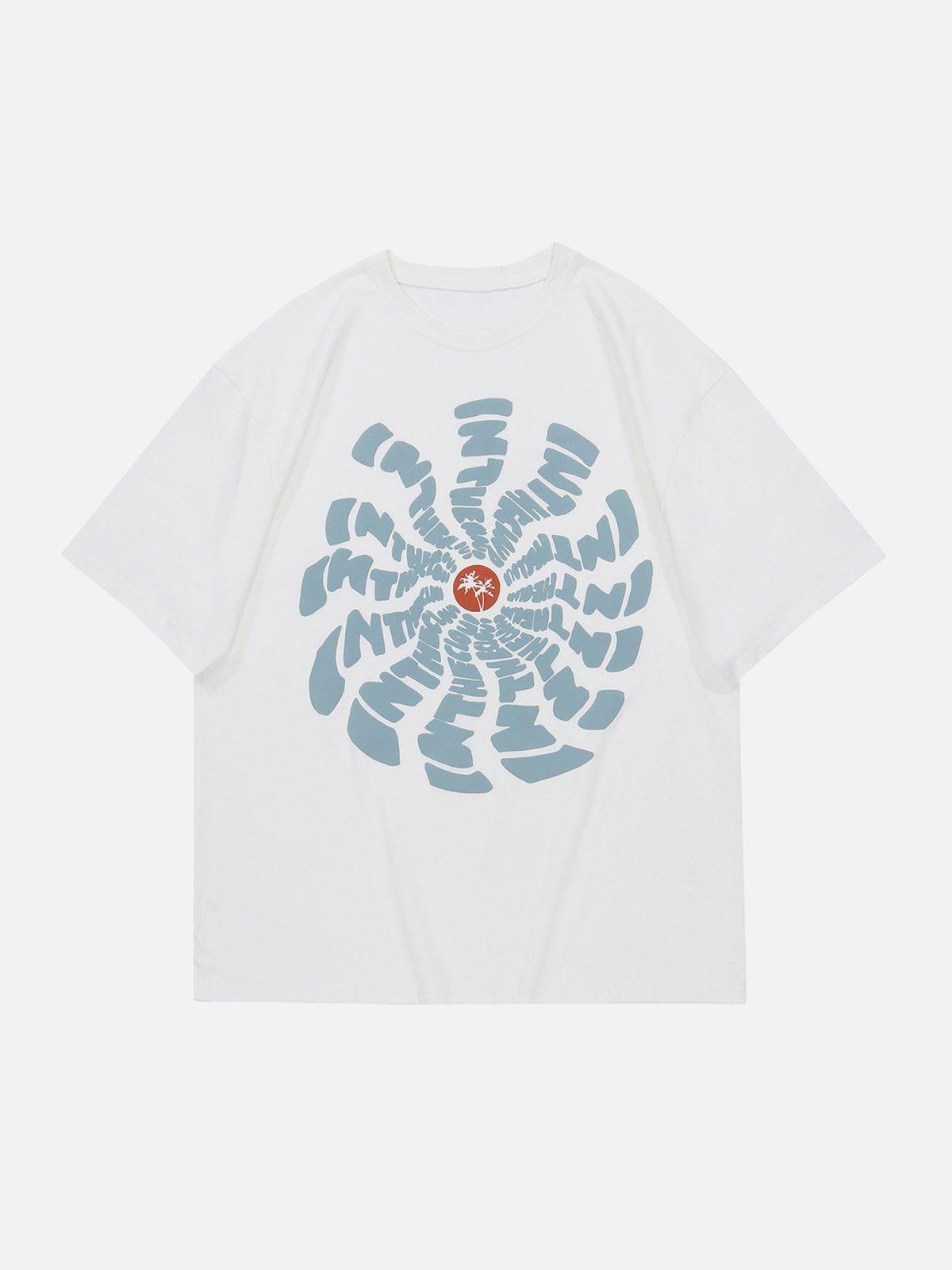 Sneakerland™ - Sun Flower Totem Print Tee - tntwear1