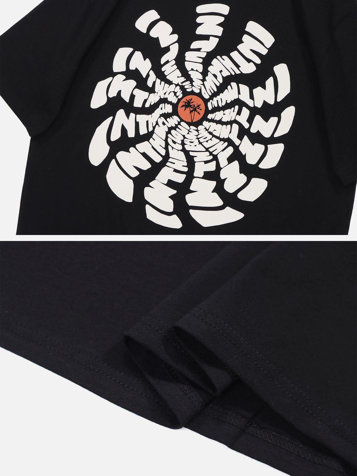 Sneakerland™ - Sun Flower Totem Print Tee - tntwear1