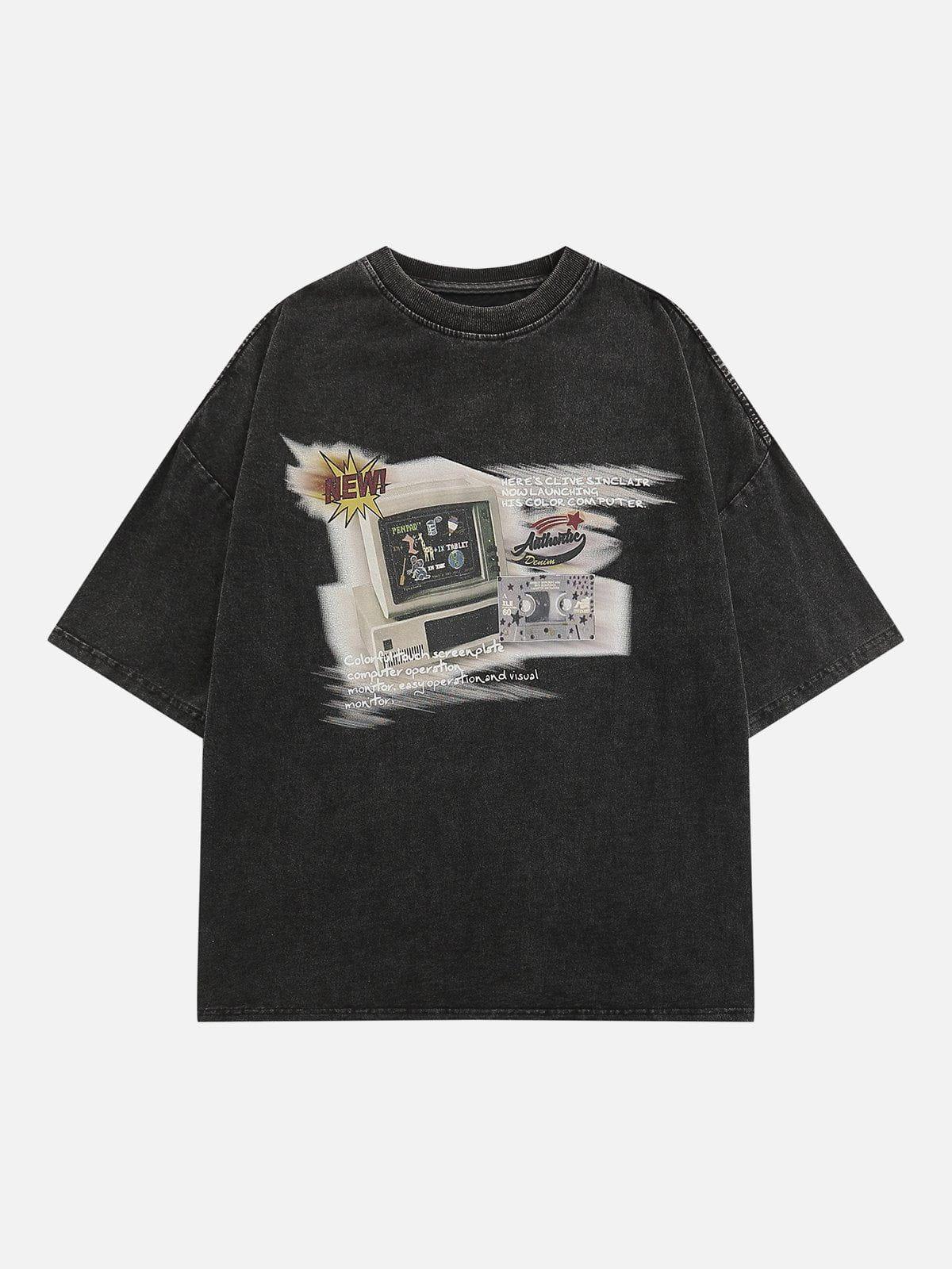 Sneakerland™ - TV Print Washed Tee - tntwear1