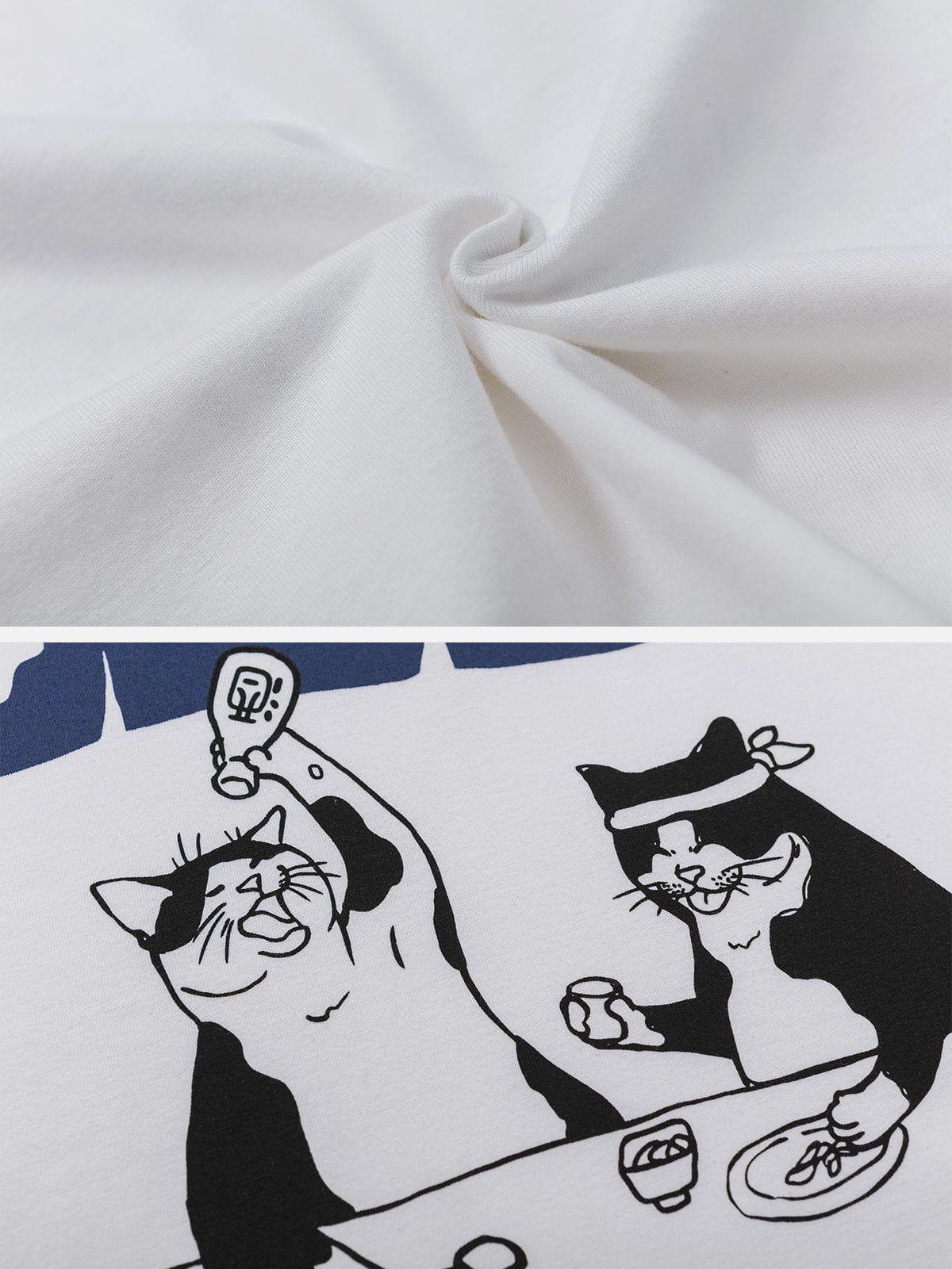 Sneakerland™ - The Cat After Work Print Tee - tntwear1