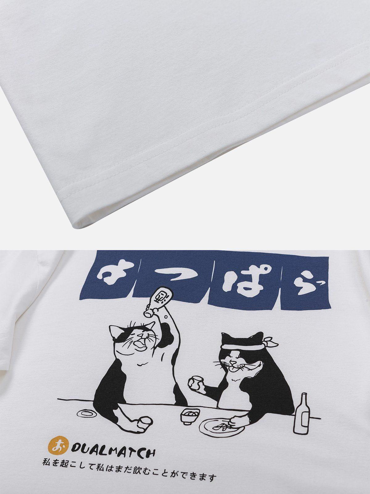 Sneakerland™ - The Cat After Work Print Tee - tntwear1