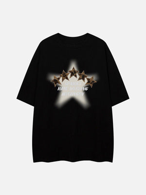 Sneakerland™ - Three-dimensional Embroidery Star Print Tee - tntwear1