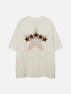 Sneakerland™ - Three-dimensional Embroidery Star Print Tee - tntwear1